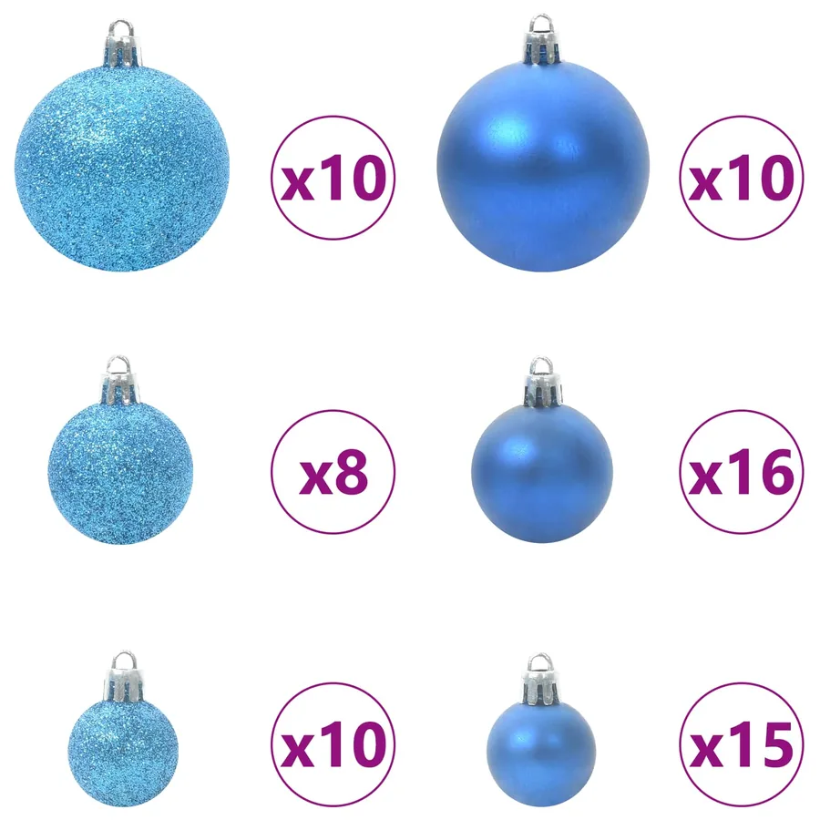 Sapin de Noël artificiel avec 300 LED Blanc 180 cm PVC et Acier - 7
