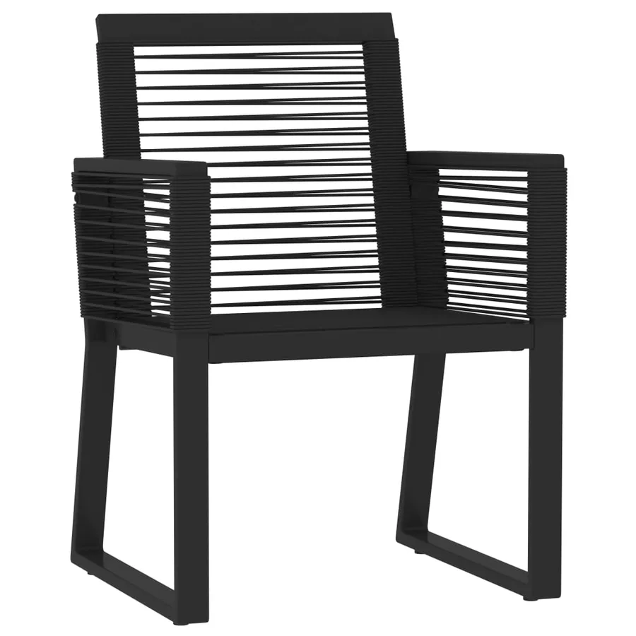 Ensemble à manger de jardin 5 pcs Noir - 3