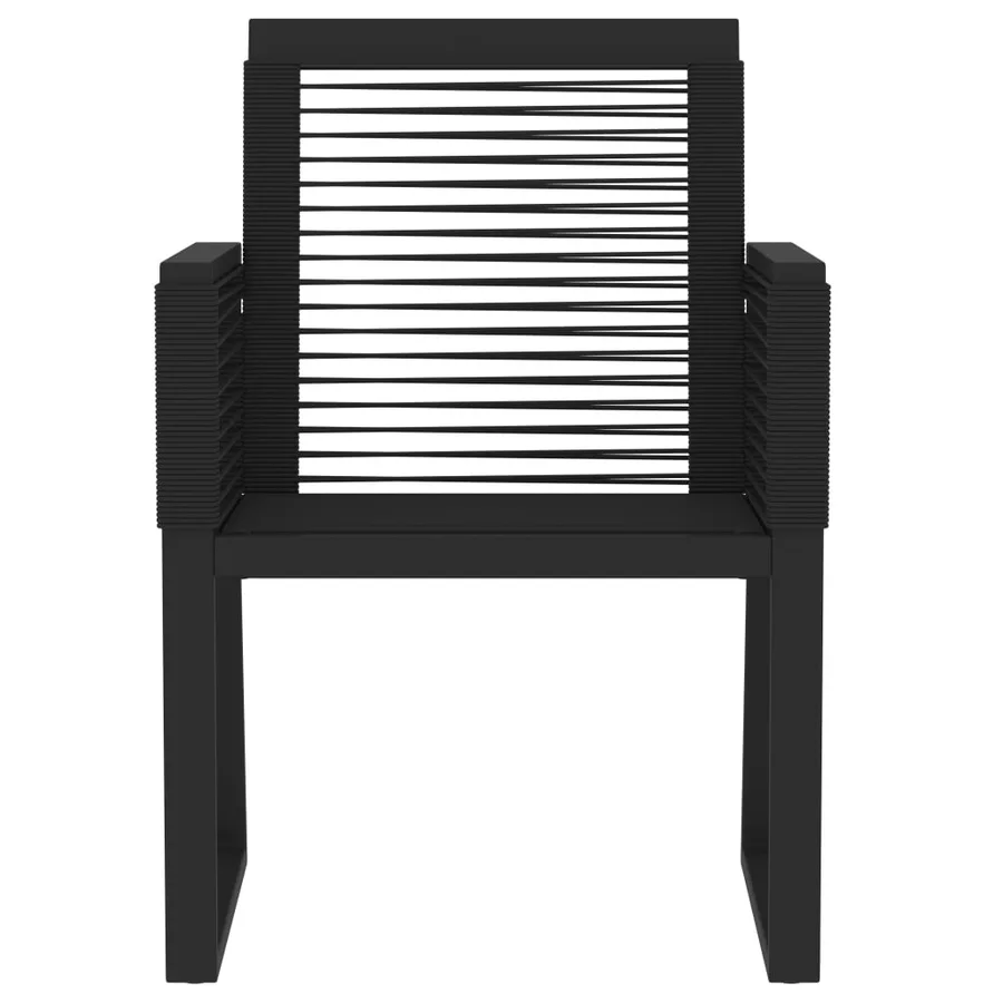 Ensemble à manger de jardin 5 pcs Noir - 4