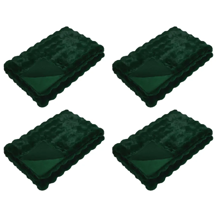 Couverture antidérapante en fausse de lapin Olite 4 pcs - 2