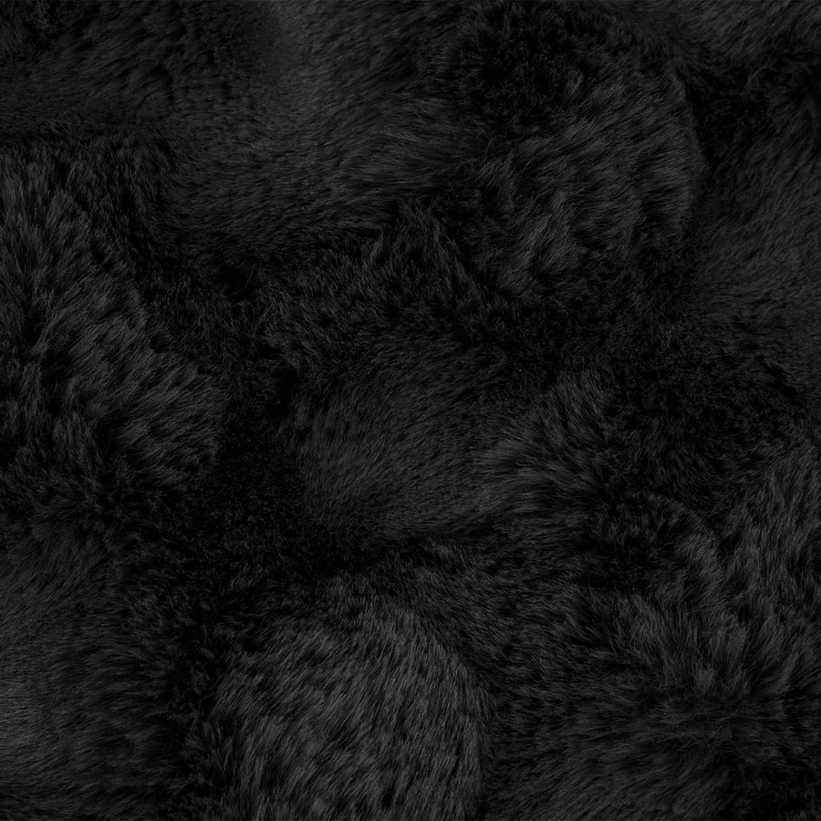 Couverture antidérapante en fausse de lapin Olite 4 pcs Noir - 10