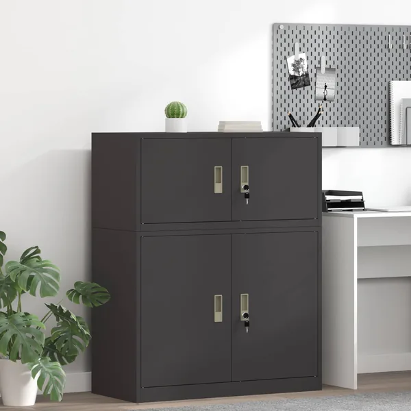 Armoire de rangement Noir 90 x 40 x 40 cm Acier