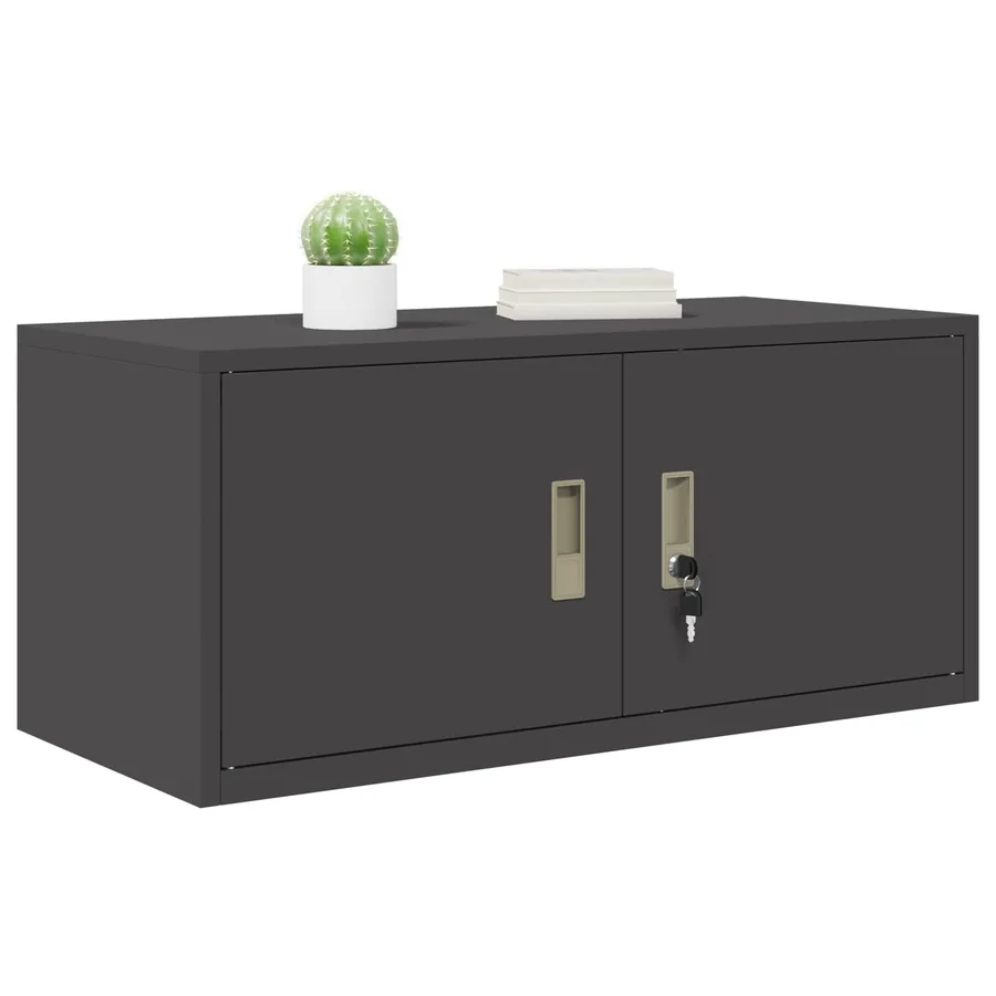 Armoire de rangement Noir 90 x 40 x 40 cm Acier - 3