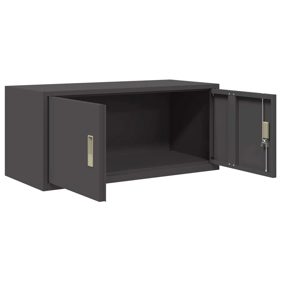 Armoire de rangement Noir 90 x 40 x 40 cm Acier - 5
