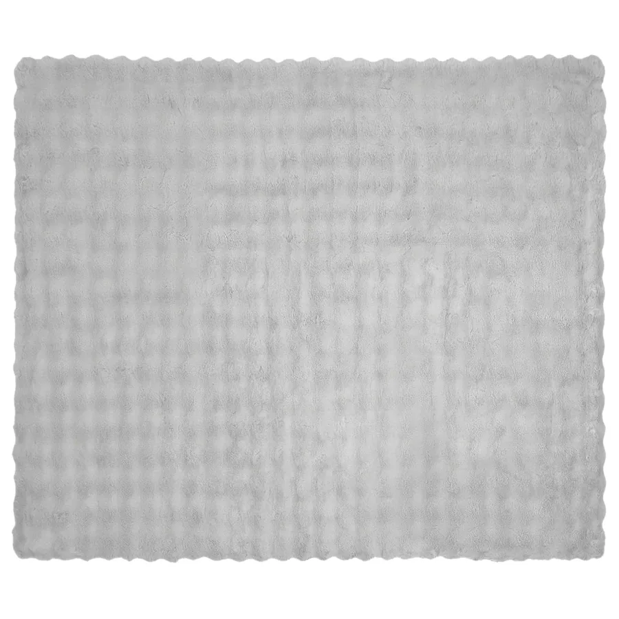 Couverture antidérapante en fausse de lapin Olite 4 pcs Gris - 6