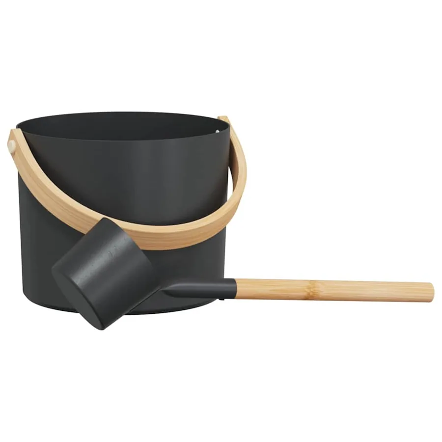 Ensemble d'accessoires de sauna 2 pcs Noir - 2