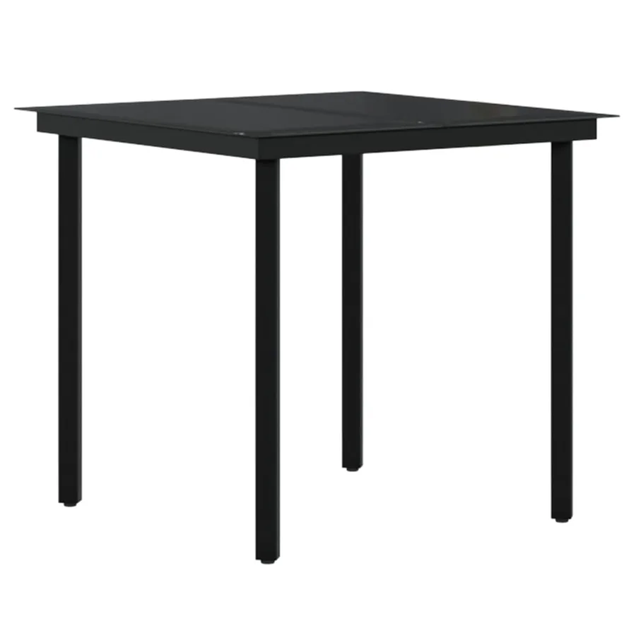 Ensemble à manger de jardin avec coussins 3 pcs noir - 6