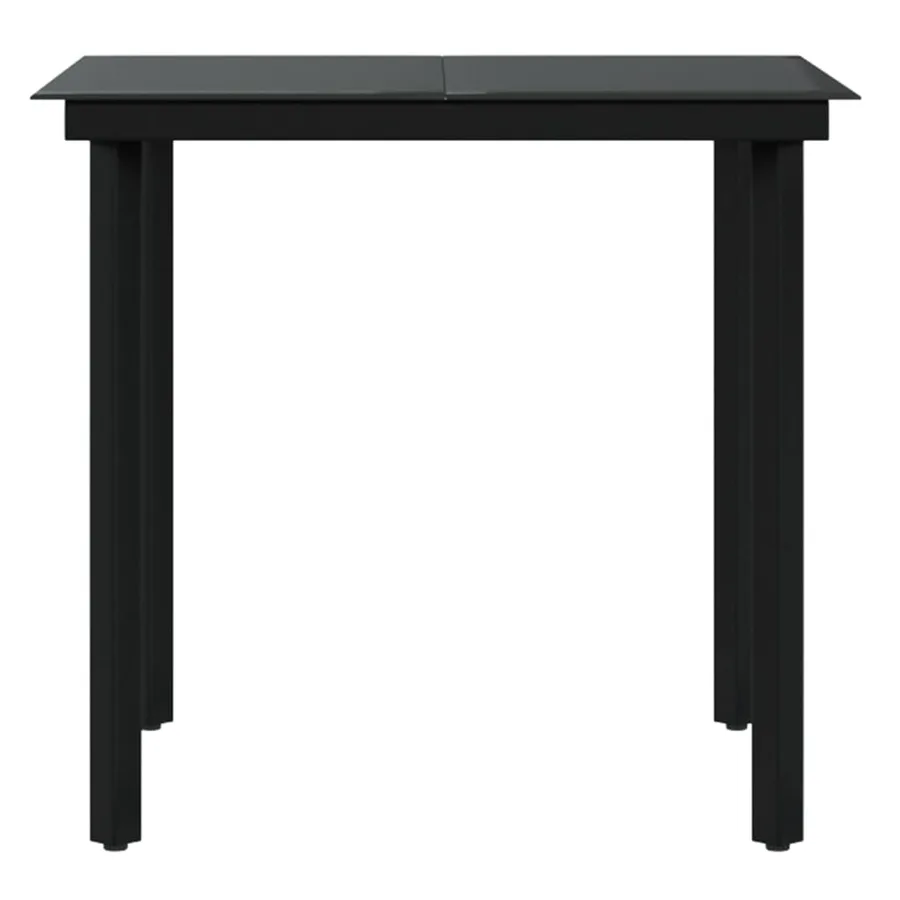 Ensemble à manger de jardin avec coussins 3 pcs noir - 7
