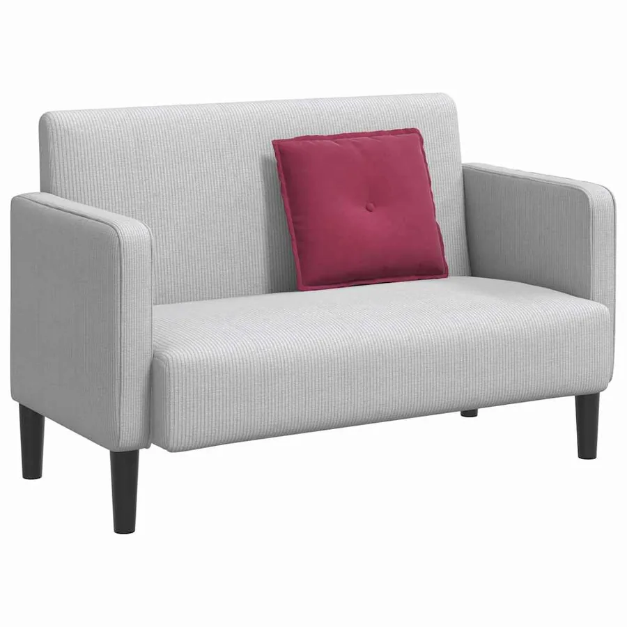 Coussin de Dos Bordeaux 50 x 45 cm Tissu en velours côtelé - 3