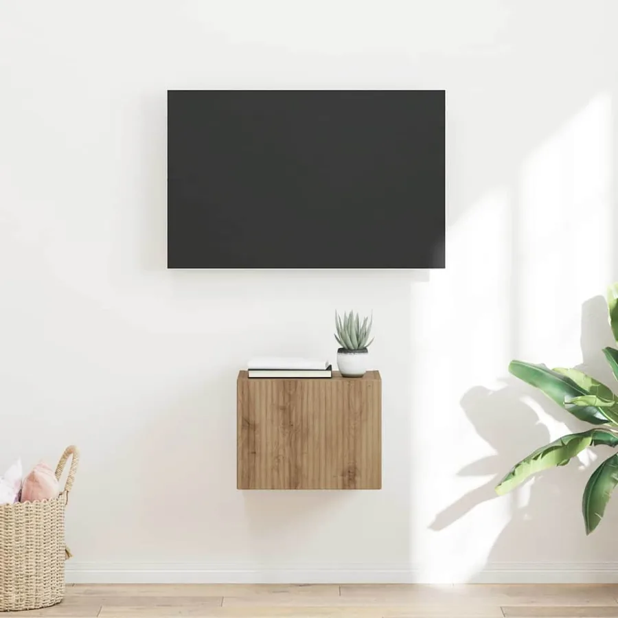 Meuble TV mural 39 x 31 x 29,5 cm Chêne artisan
