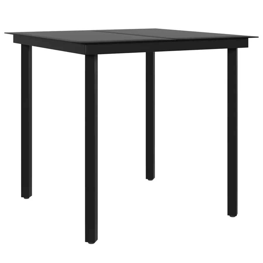 Ensemble à manger de jardin coussins 5 pcs Beige/noir - 5