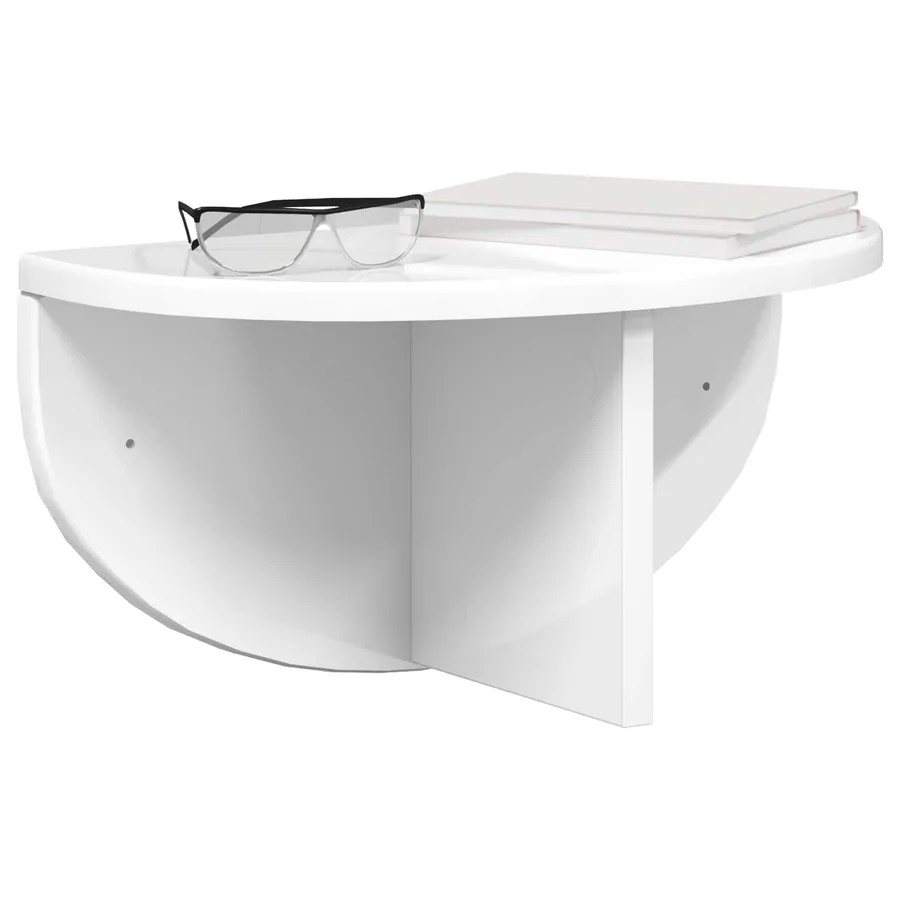 Étagère Murale 2 pcs Blanc brillant 38 x 19 x 19 cm - 3