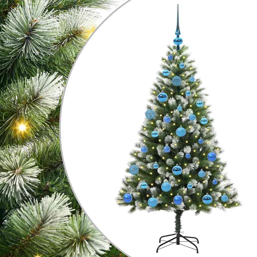 Sapin de Noël artificiel à charnière avec neige en flocons - 2