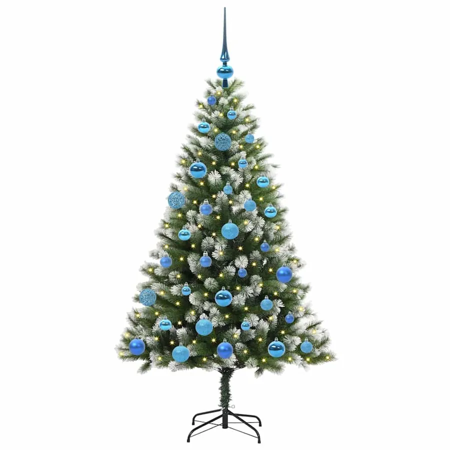 Sapin de Noël artificiel à charnière avec neige en flocons - 3