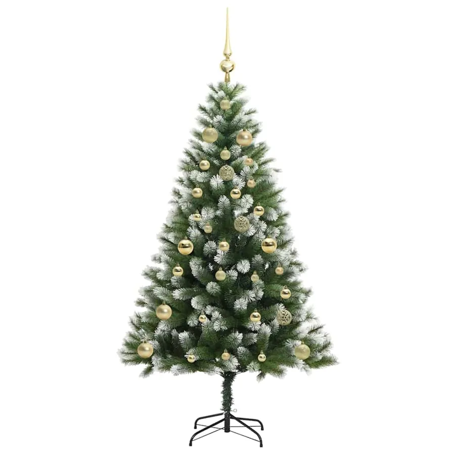 Sapin de Noël artificiel à charnière avec neige en flocons - 4