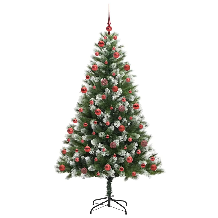 Sapin de Noël artificiel à charnière avec neige en flocons - 4