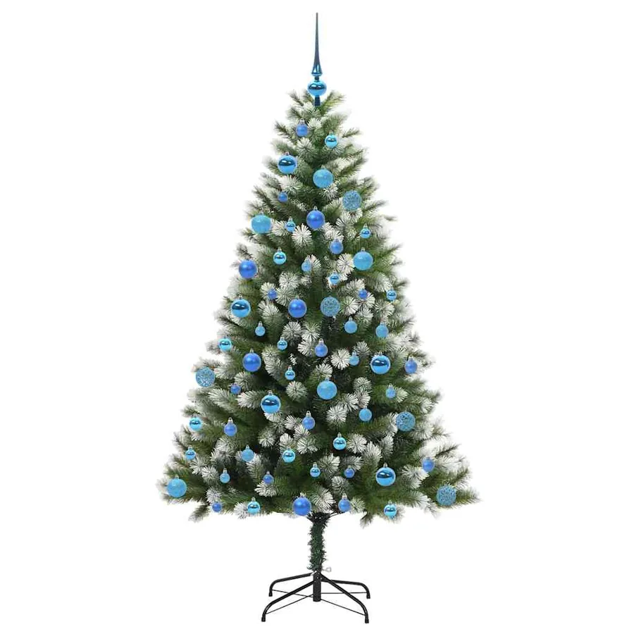 Sapin de Noël artificiel à charnière avec neige en flocons - 4