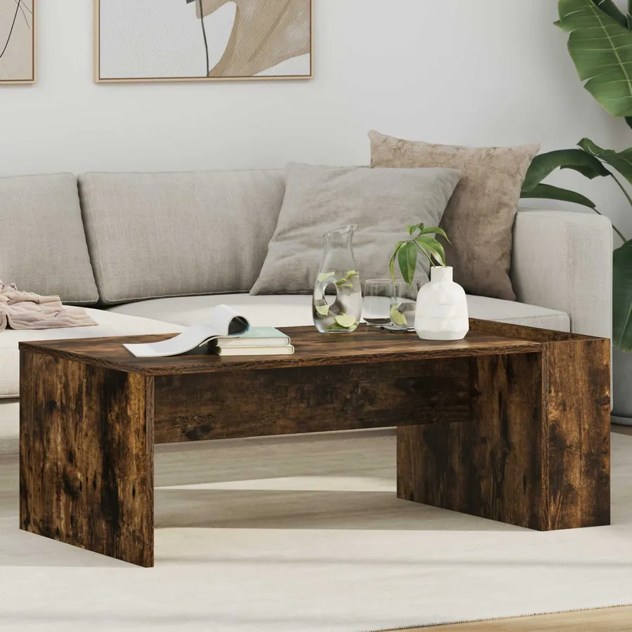 Table basse Chêne fumé 95 x 50 x 34 cm Bois d'ingénierie
