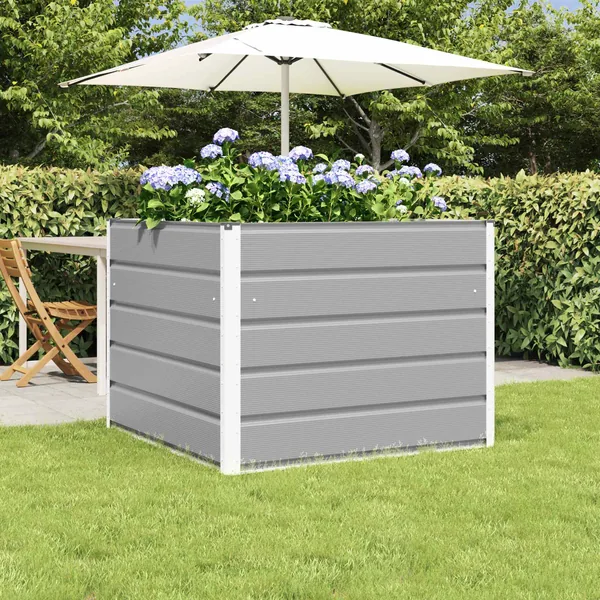 Jardinière Gris clair 100 x 100 x 75 cm Acier
