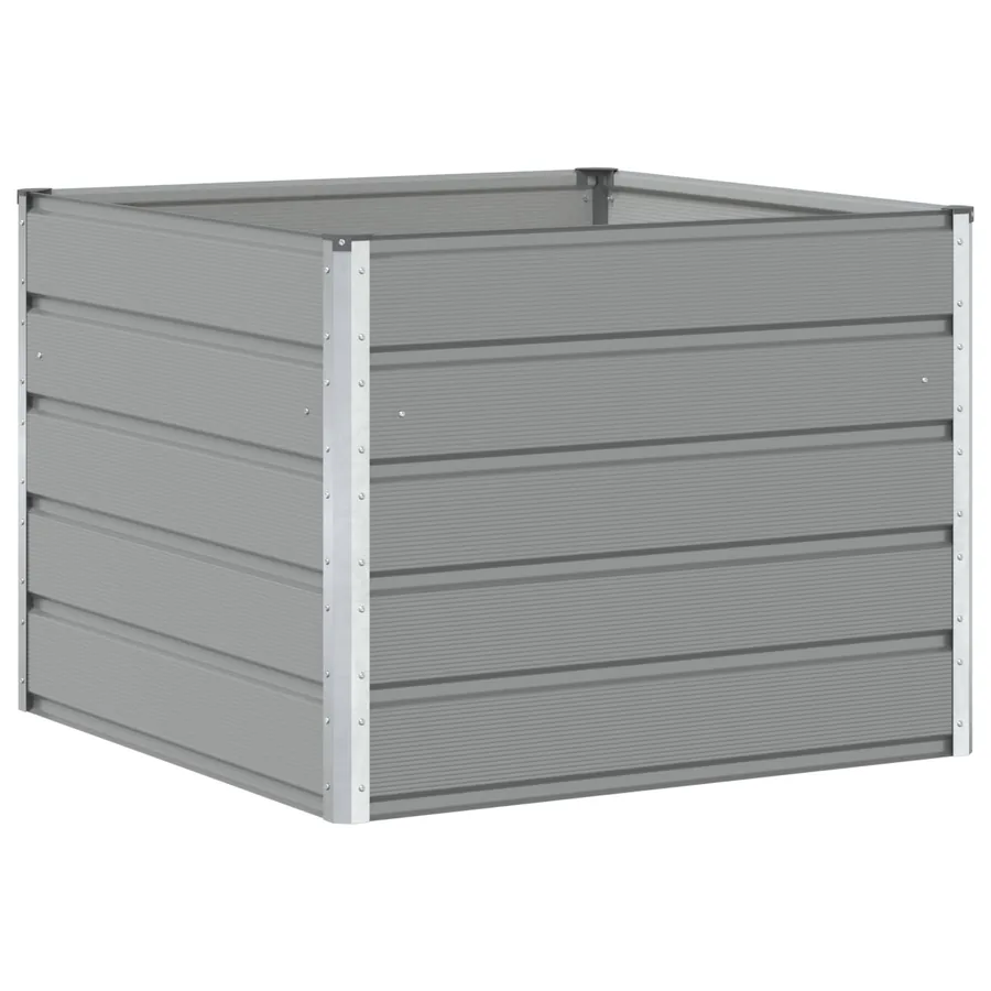 Jardinière Gris clair 100 x 100 x 75 cm Acier - 2