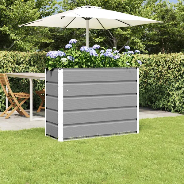 Jardinière Gris clair 100 x 40 x 75 cm Acier