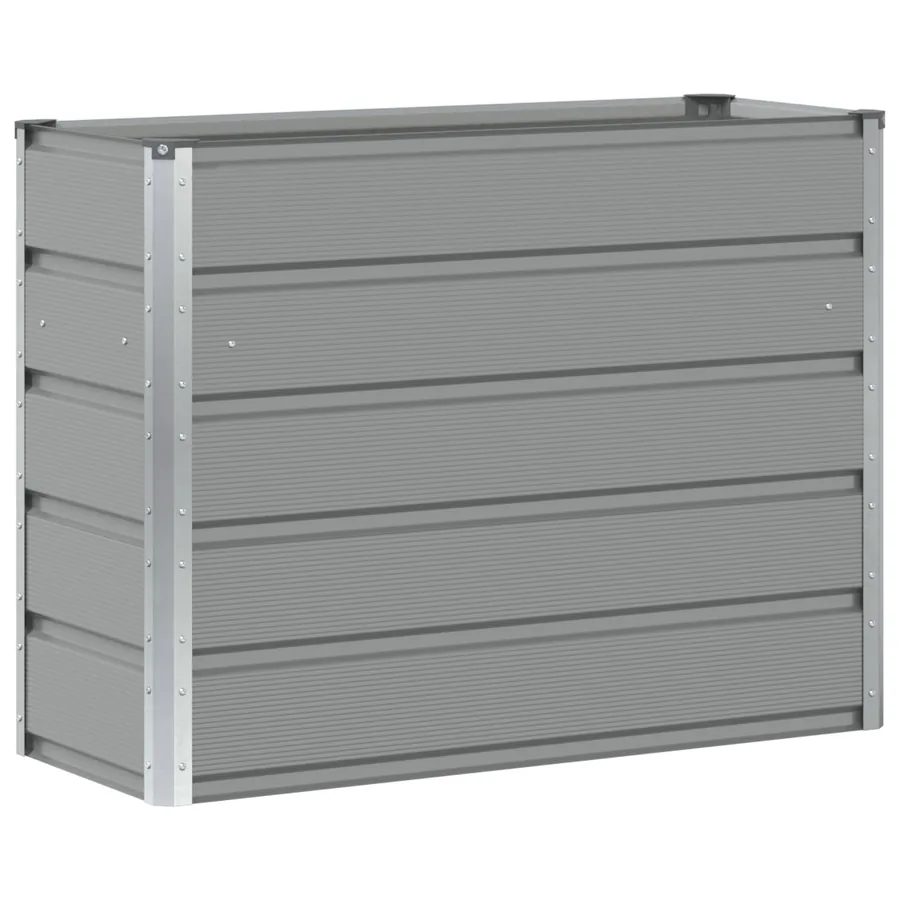 Jardinière Gris clair 100 x 40 x 75 cm Acier - 2