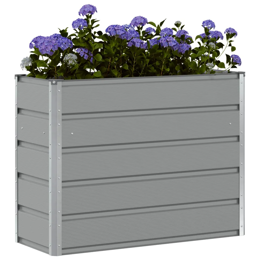 Jardinière Gris clair 100 x 40 x 75 cm Acier - 3