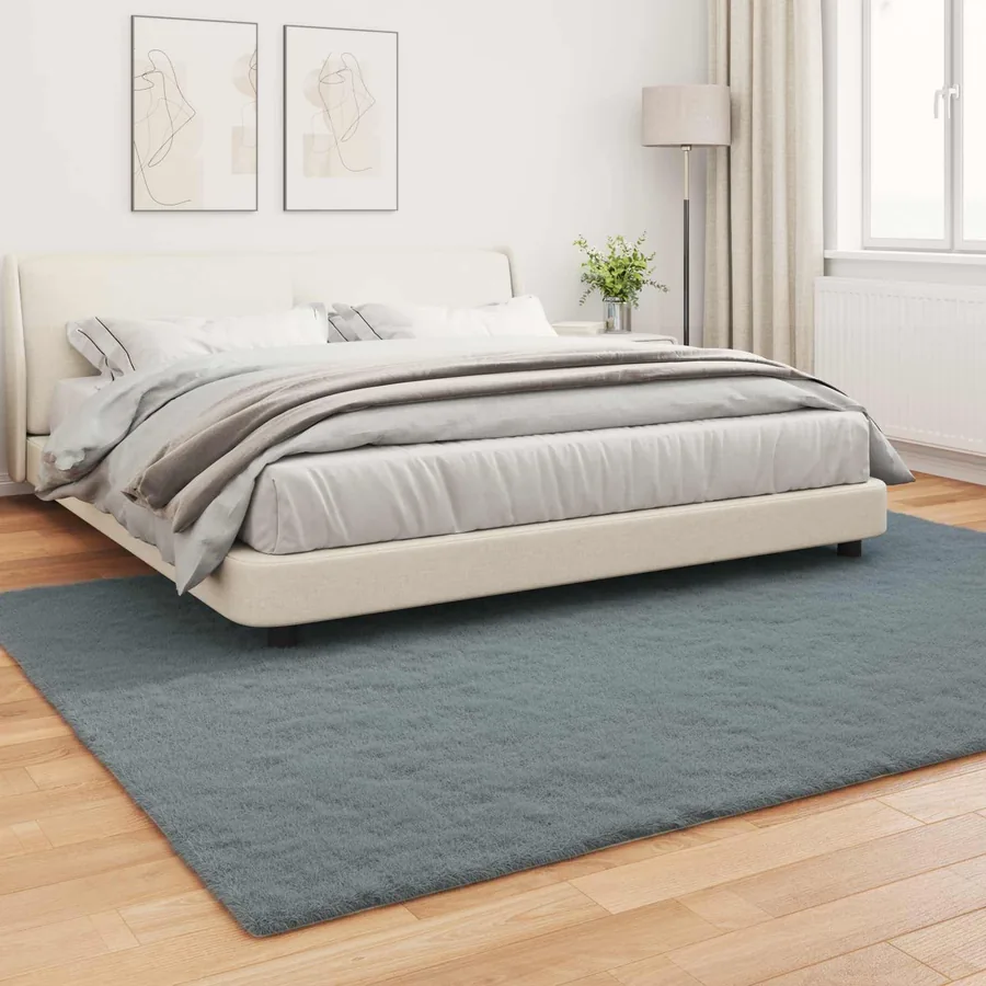 Tapis antidérapant en fausse de lapin OLITE Anthracite - 4