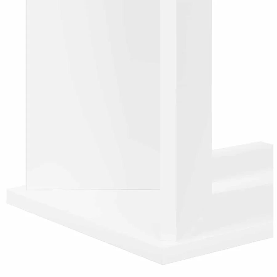 Table d'appoint Blanc 35 x 25 x 50 cm Bois d'ingénierie - 9