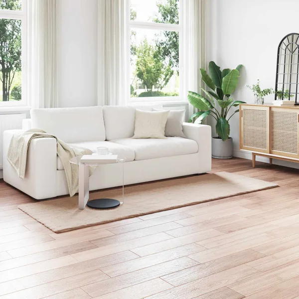 Tapis antidérapant en fausse de lapin OLITE Taupe 80 x 250 cm