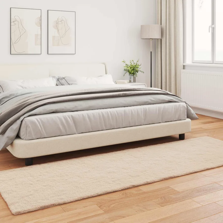 Tapis antidérapant en fausse de lapin OLITE Taupe 80 x 250 cm - 4