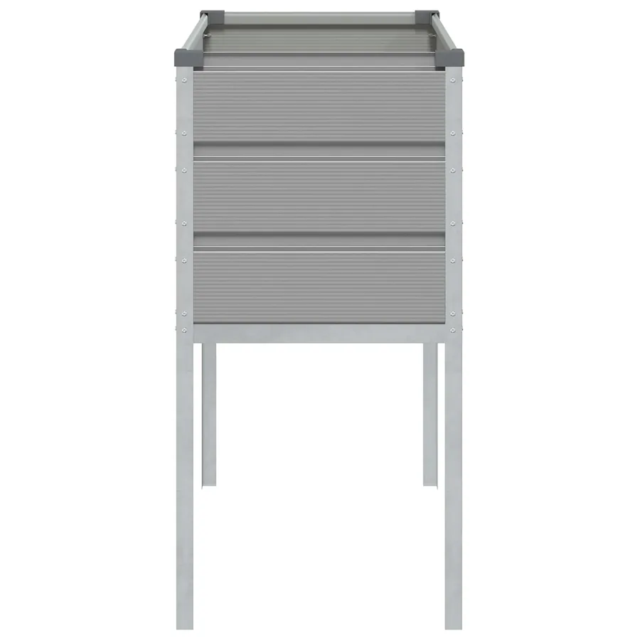 Jardinière Gris clair 100 x 45 x 90 cm Acier galvanisé - 5