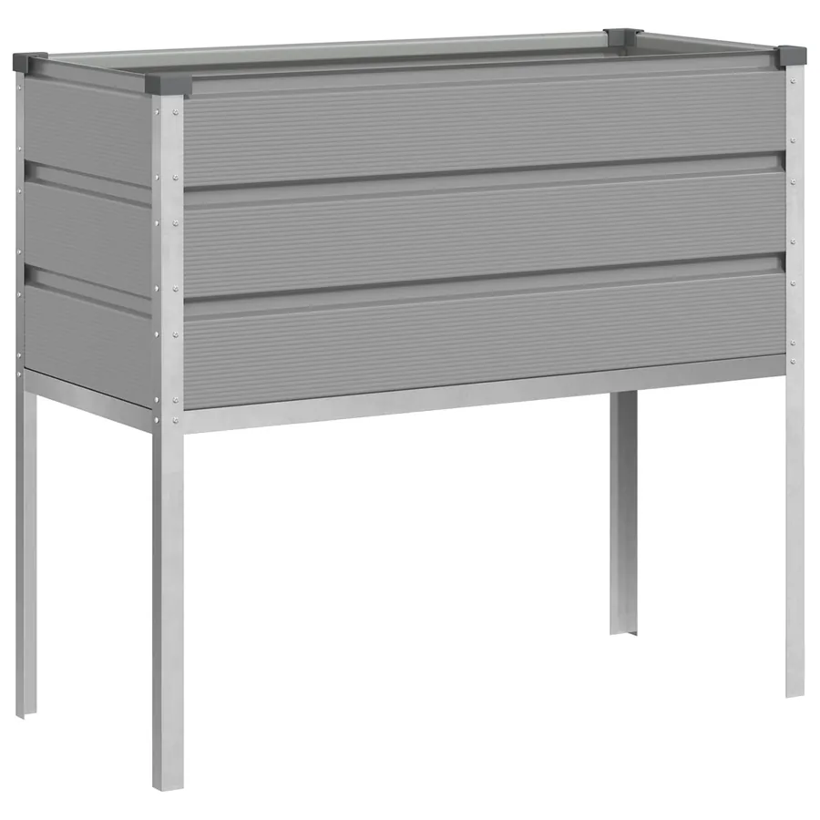 Jardinière Gris clair 100 x 45 x 90 cm Acier galvanisé - 6