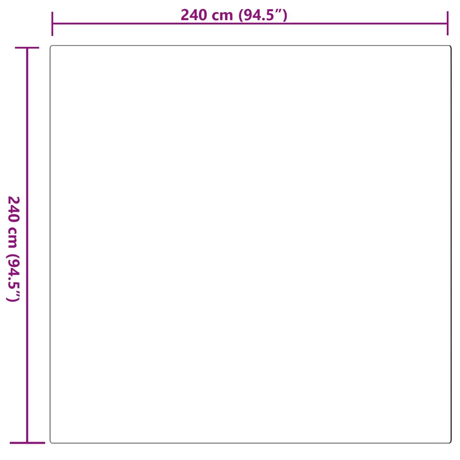 Tapis antidérapant en fausse de lapin OLITE Rose 240 x 240 cm - 10