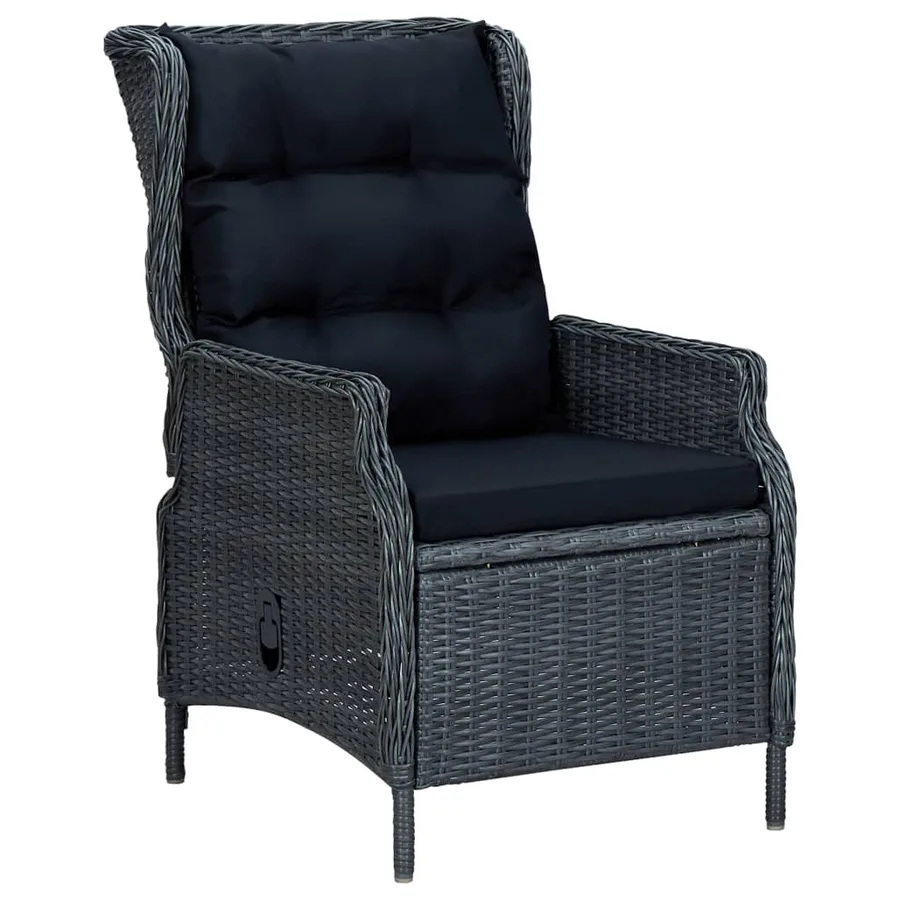 Ensemble à manger de jardin 3 pcs Gris foncé - 3