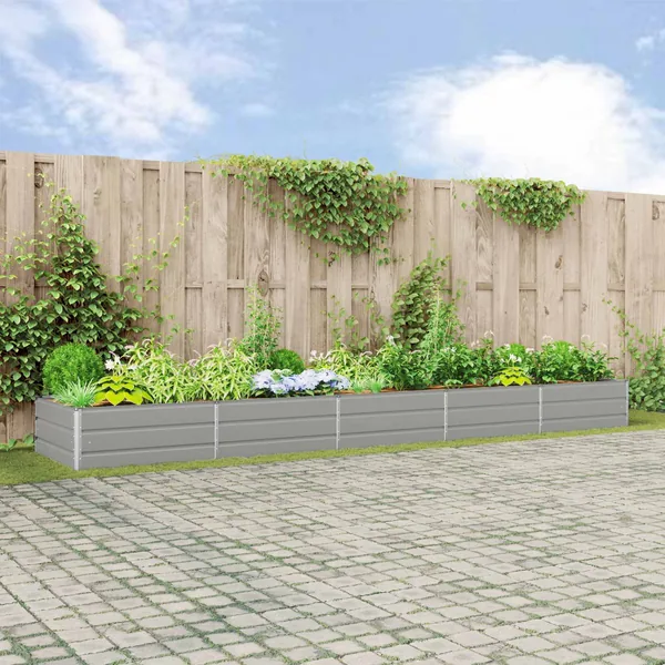 Jardinière Gris clair 480 x 100 x 45 cm Acier galvanisé