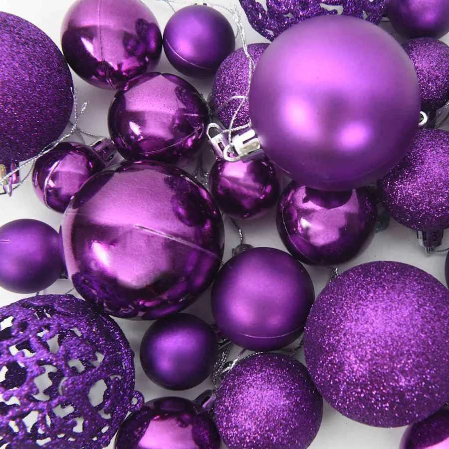 Arbre de Noël artificiel pré-éclairé avec ensemble de boules - 13