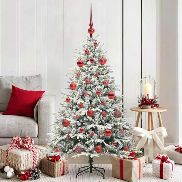 Arbre de Noël artificiel pré-éclairé avec ensemble de boules