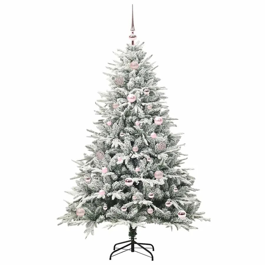 Arbre de Noël artificiel pré-éclairé avec ensemble de boules - 3