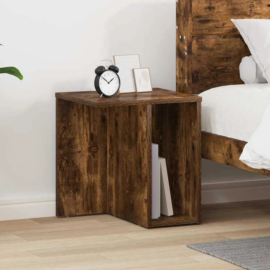 Table d'appoint Chêne fumé 37 x 32 x 40 cm Bois d'ingénierie