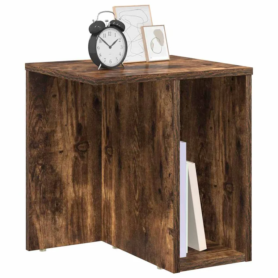 Table d'appoint Chêne fumé 37 x 32 x 40 cm Bois d'ingénierie - 3