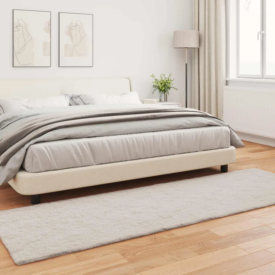 Tapis antidérapant en fausse de lapin OLITE Beige 80 x 250 cm - 4