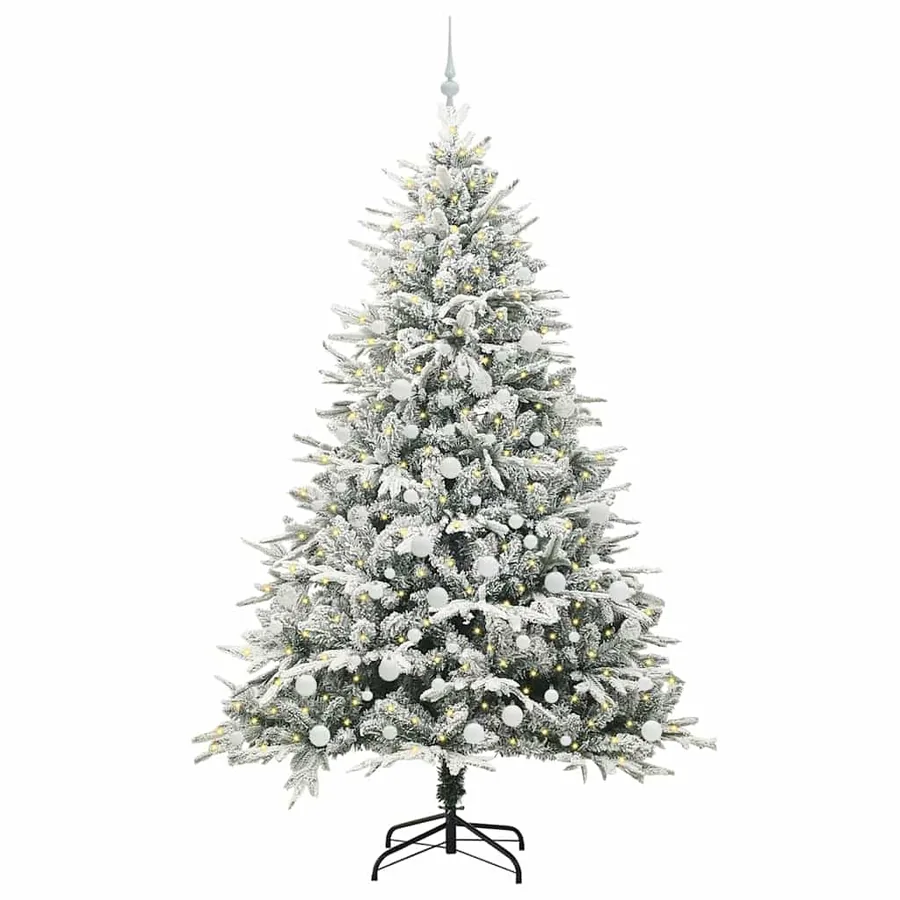 Arbre de Noël artificiel pré-éclairé avec ensemble de boules - 3