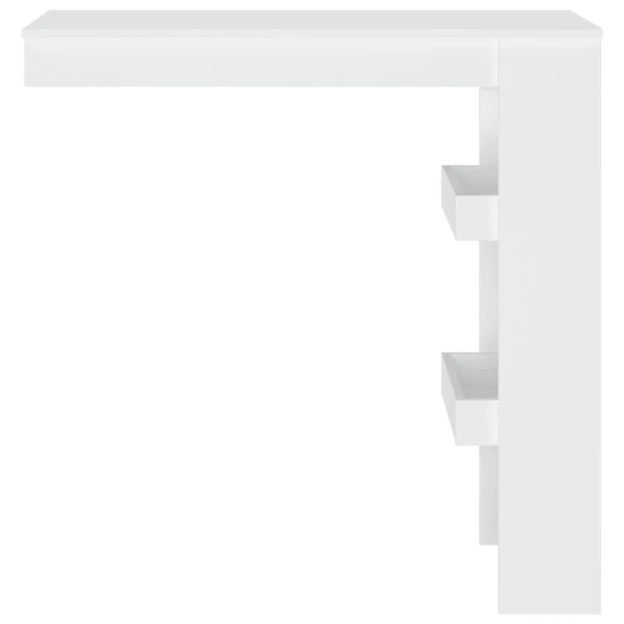 Table de bar murale Blanc 102x45x103,5 cm Bois d'ingénierie - 3