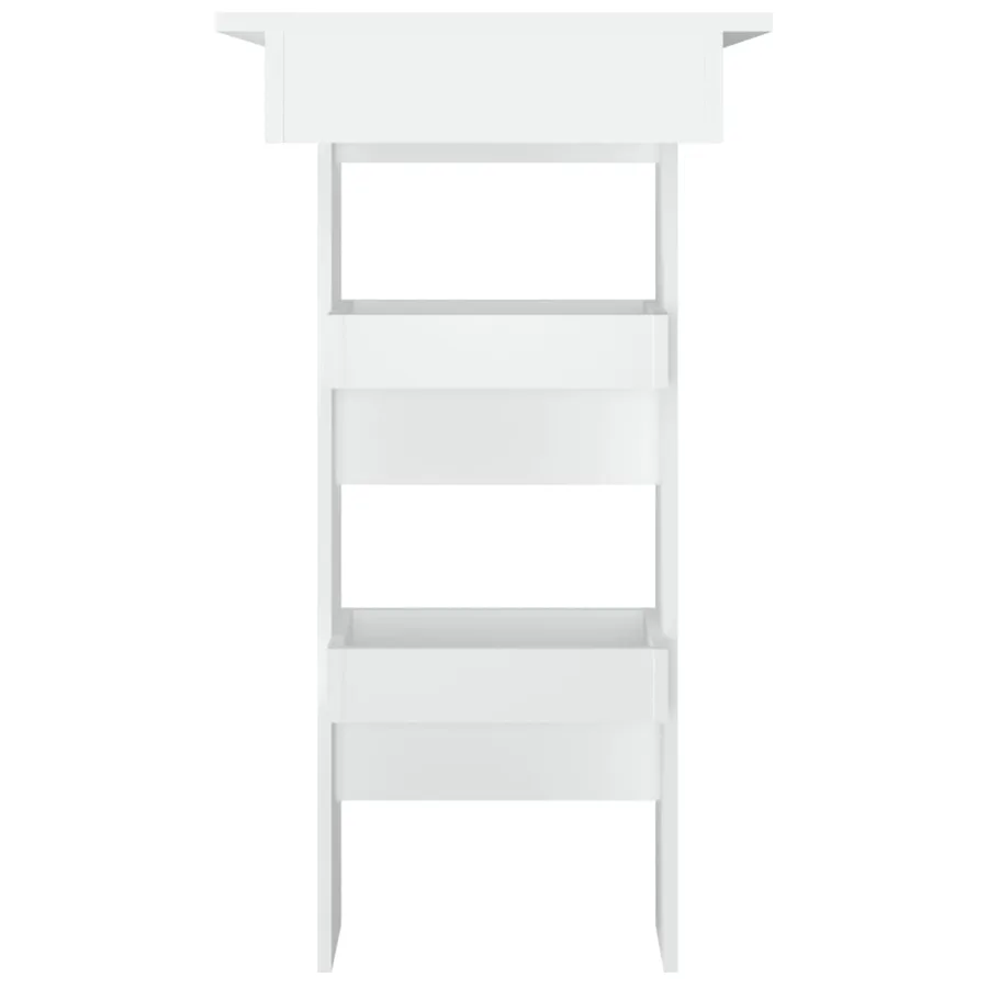 Table de bar murale Blanc 102x45x103,5 cm Bois d'ingénierie - 4