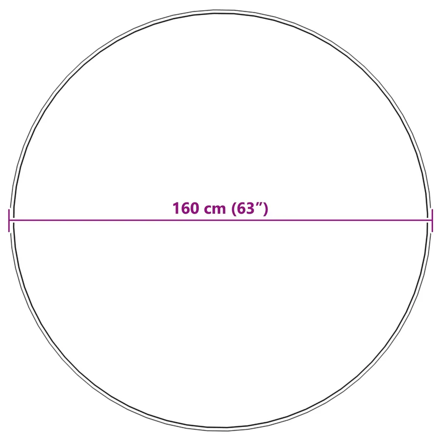 Tapis antidérapant en fausse de lapin OLITE Beige Ø 160 cm - 8