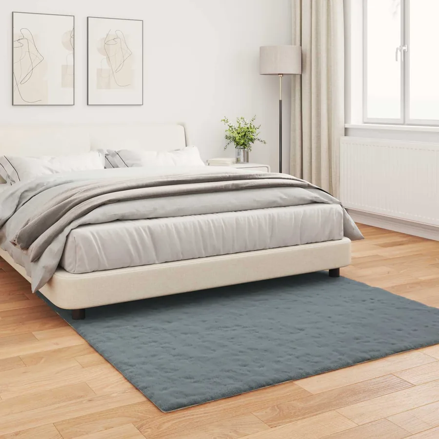 Tapis antidérapant en fausse de lapin OLITE Anthracite - 4