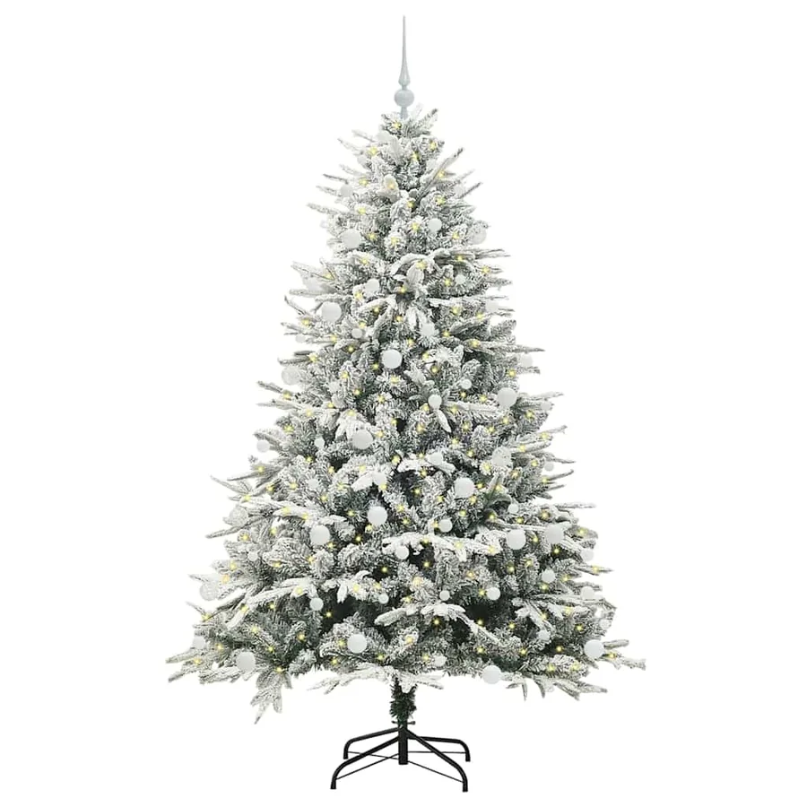 Arbre de Noël artificiel pré-éclairé avec ensemble de boules - 3