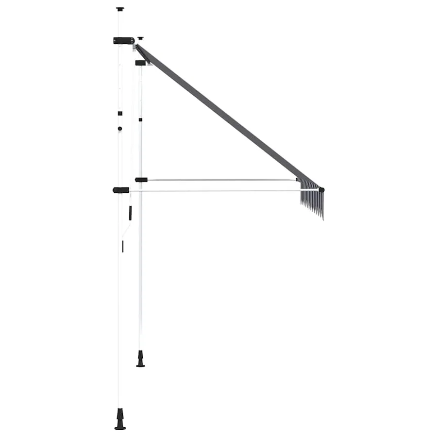 Auvent rétractable manuel 250 cm Rayures bleues et blanches - 4
