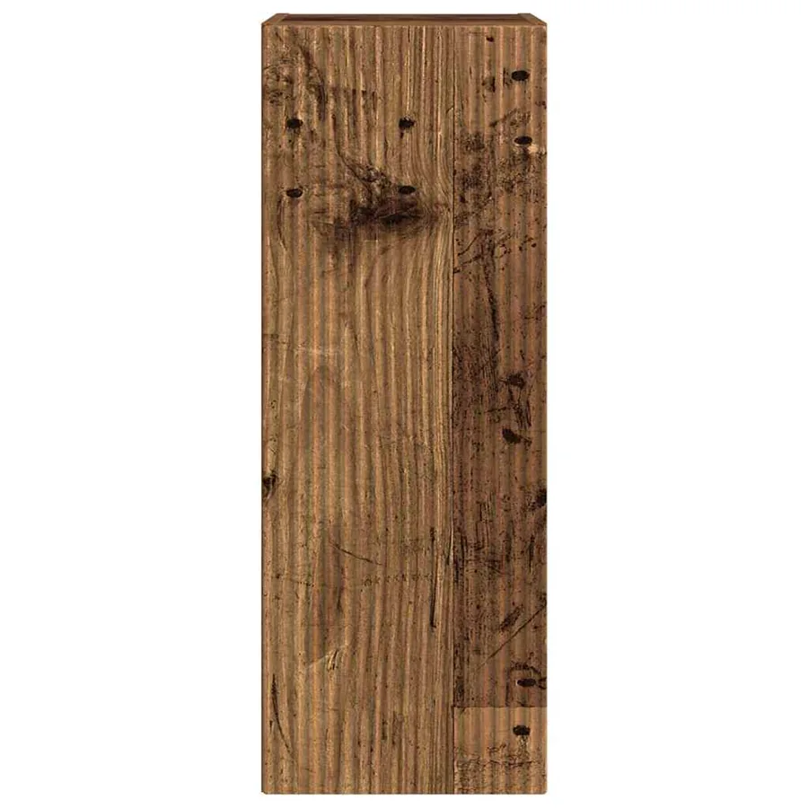 Meuble TV mural Montage mural 2 pcs Bois Ancien 30 x 31 x 80 cm - 7